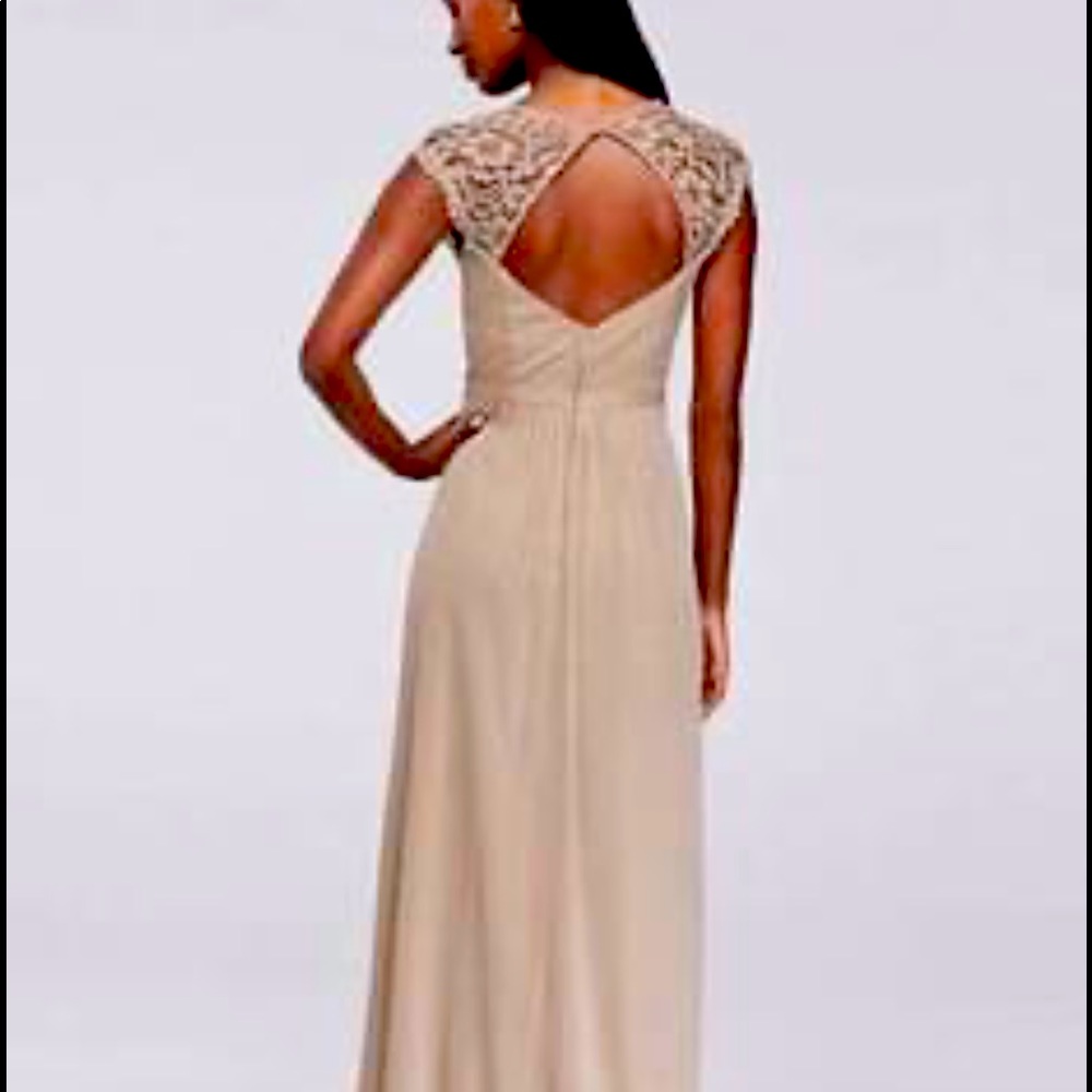 David’s Bridal Burgundy Bridesmaid Dress